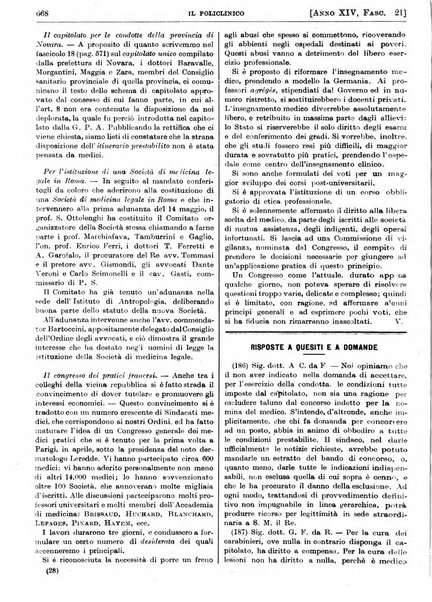 Il policlinico. Sezione pratica periodico di medicina, chirurgia e igiene