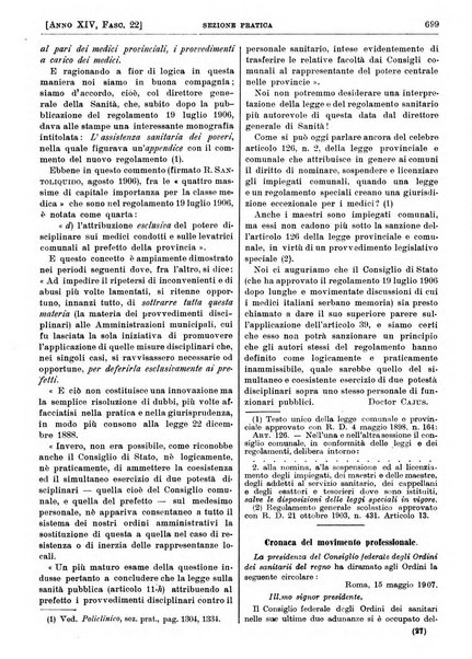 Il policlinico. Sezione pratica periodico di medicina, chirurgia e igiene