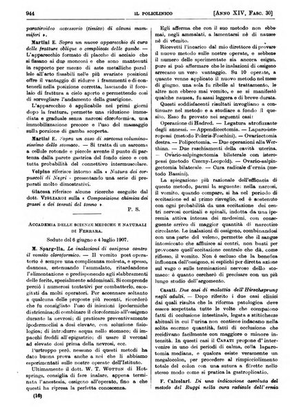 Il policlinico. Sezione pratica periodico di medicina, chirurgia e igiene