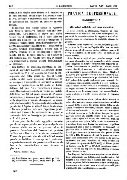 Il policlinico. Sezione pratica periodico di medicina, chirurgia e igiene