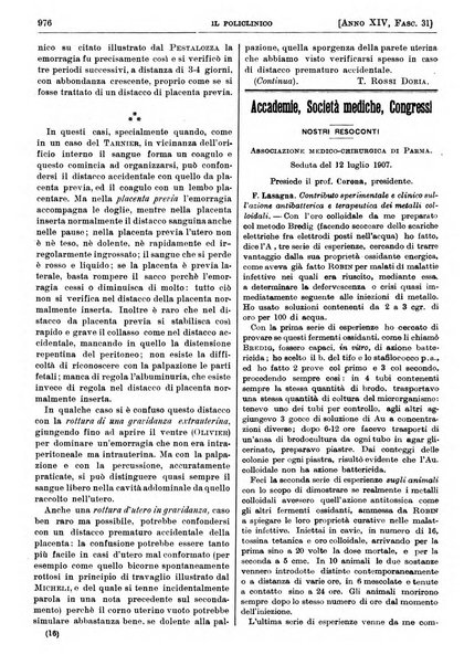 Il policlinico. Sezione pratica periodico di medicina, chirurgia e igiene