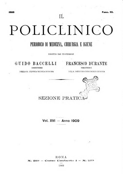 Il policlinico. Sezione pratica periodico di medicina, chirurgia e igiene