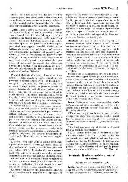 Il policlinico. Sezione pratica periodico di medicina, chirurgia e igiene