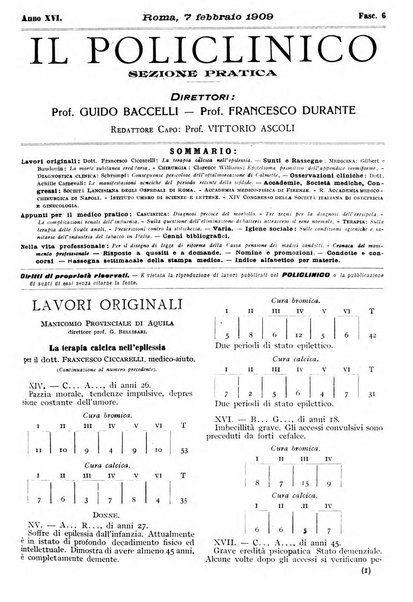 Il policlinico. Sezione pratica periodico di medicina, chirurgia e igiene