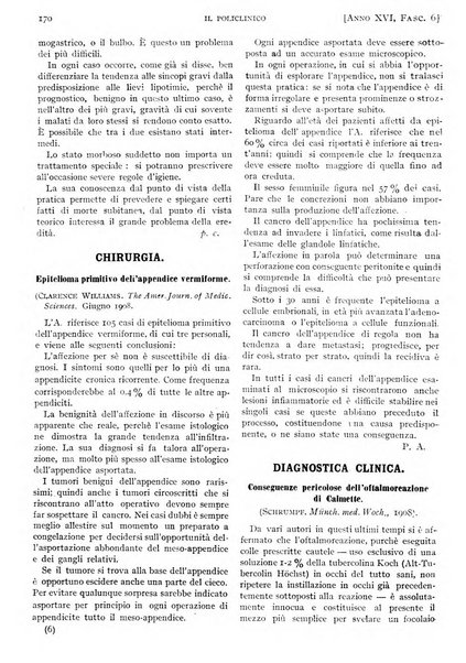 Il policlinico. Sezione pratica periodico di medicina, chirurgia e igiene