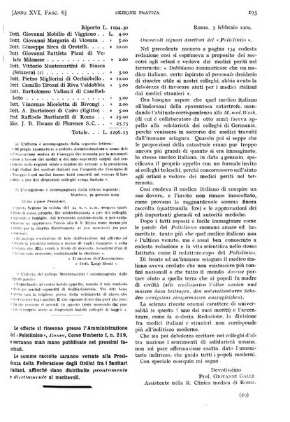 Il policlinico. Sezione pratica periodico di medicina, chirurgia e igiene