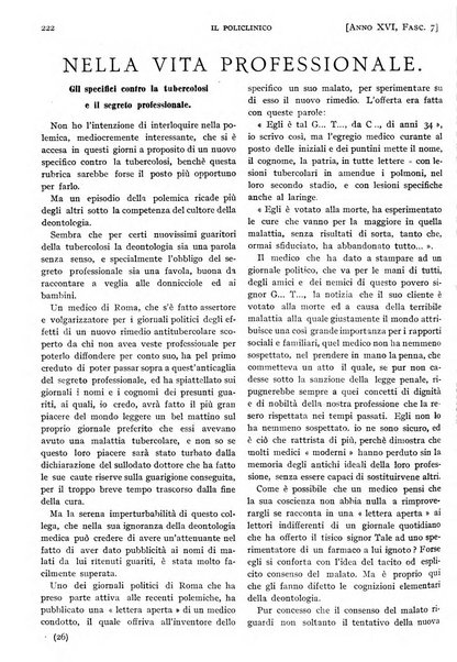 Il policlinico. Sezione pratica periodico di medicina, chirurgia e igiene