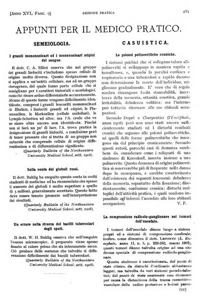 Il policlinico. Sezione pratica periodico di medicina, chirurgia e igiene