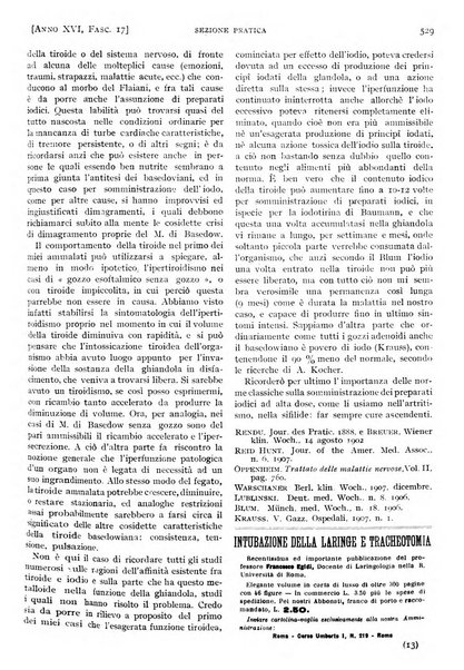 Il policlinico. Sezione pratica periodico di medicina, chirurgia e igiene