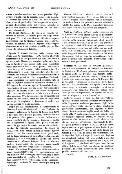 Il policlinico. Sezione pratica periodico di medicina, chirurgia e igiene