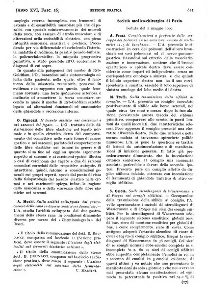 Il policlinico. Sezione pratica periodico di medicina, chirurgia e igiene