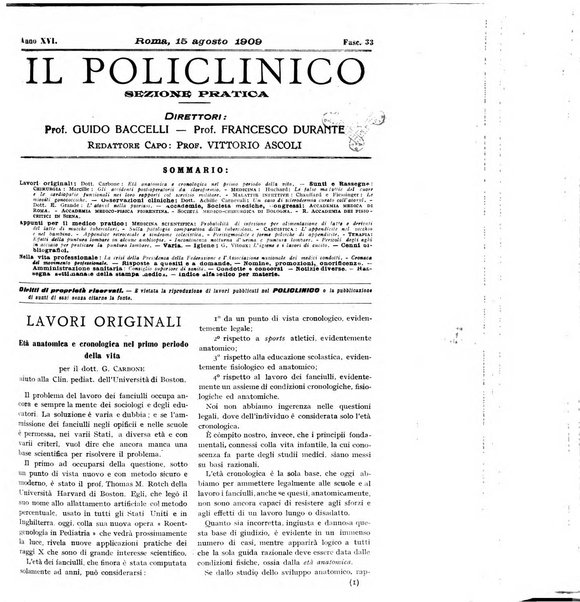 Il policlinico. Sezione pratica periodico di medicina, chirurgia e igiene