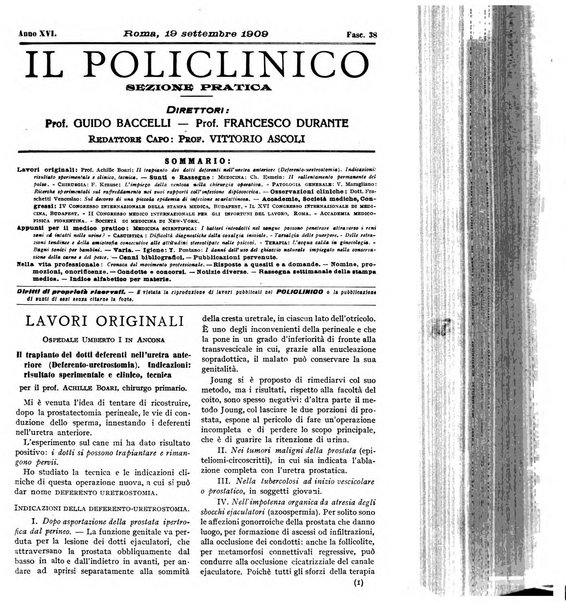 Il policlinico. Sezione pratica periodico di medicina, chirurgia e igiene