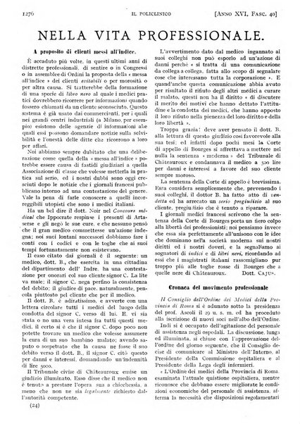 Il policlinico. Sezione pratica periodico di medicina, chirurgia e igiene