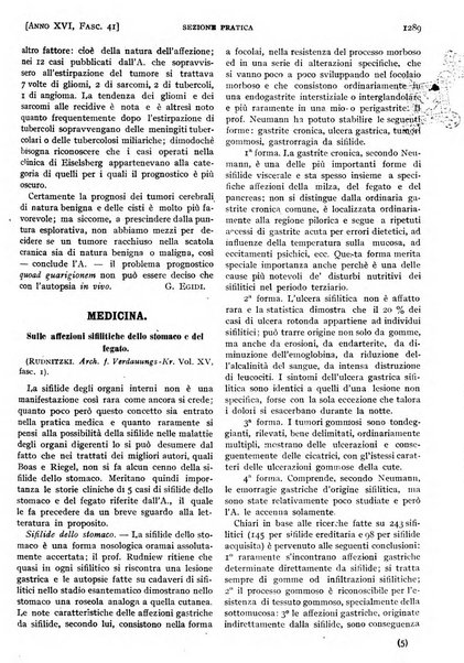 Il policlinico. Sezione pratica periodico di medicina, chirurgia e igiene