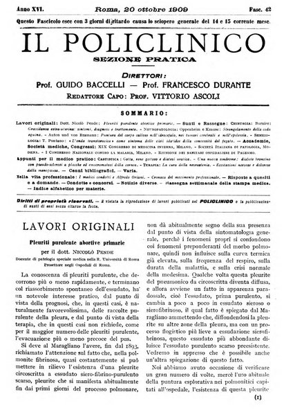 Il policlinico. Sezione pratica periodico di medicina, chirurgia e igiene