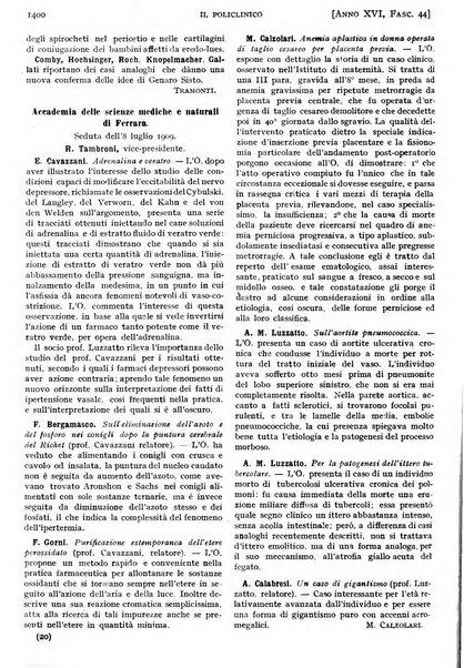 Il policlinico. Sezione pratica periodico di medicina, chirurgia e igiene