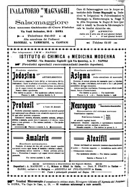 Il policlinico. Sezione pratica periodico di medicina, chirurgia e igiene