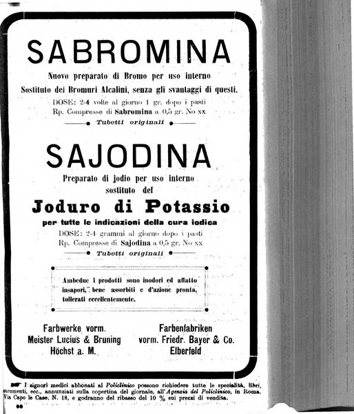 Il policlinico. Sezione pratica periodico di medicina, chirurgia e igiene