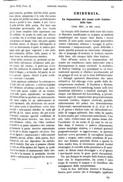 Il policlinico. Sezione pratica periodico di medicina, chirurgia e igiene