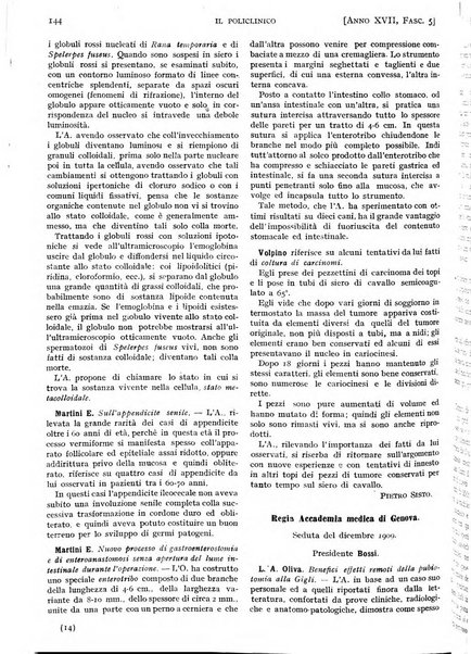 Il policlinico. Sezione pratica periodico di medicina, chirurgia e igiene