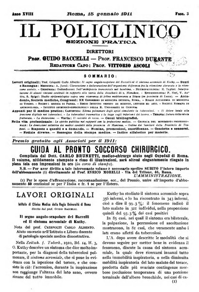 Il policlinico. Sezione pratica periodico di medicina, chirurgia e igiene