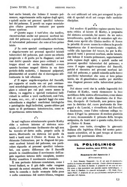 Il policlinico. Sezione pratica periodico di medicina, chirurgia e igiene