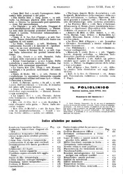 Il policlinico. Sezione pratica periodico di medicina, chirurgia e igiene