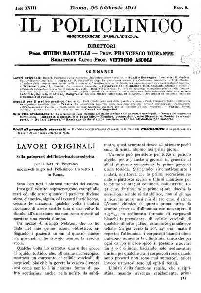 Il policlinico. Sezione pratica periodico di medicina, chirurgia e igiene