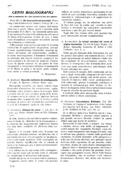 Il policlinico. Sezione pratica periodico di medicina, chirurgia e igiene