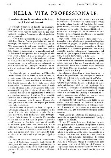 Il policlinico. Sezione pratica periodico di medicina, chirurgia e igiene