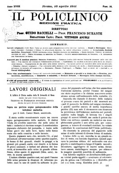 Il policlinico. Sezione pratica periodico di medicina, chirurgia e igiene