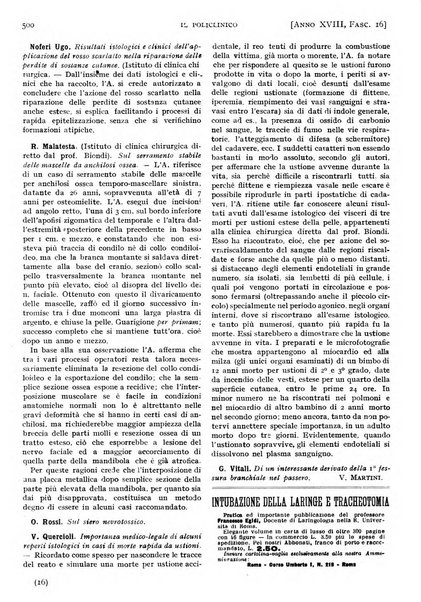 Il policlinico. Sezione pratica periodico di medicina, chirurgia e igiene