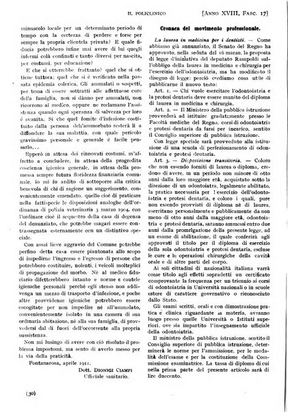 Il policlinico. Sezione pratica periodico di medicina, chirurgia e igiene