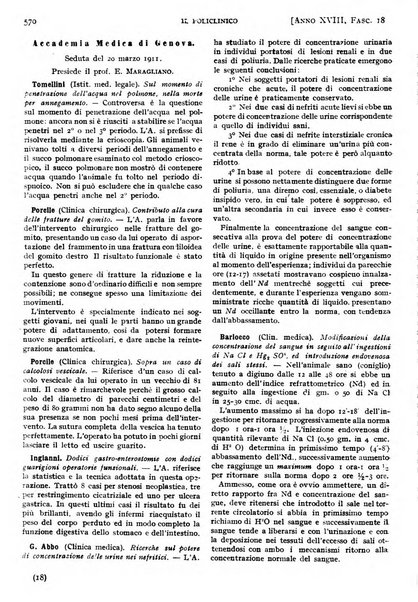 Il policlinico. Sezione pratica periodico di medicina, chirurgia e igiene