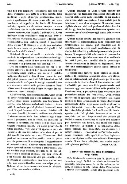 Il policlinico. Sezione pratica periodico di medicina, chirurgia e igiene