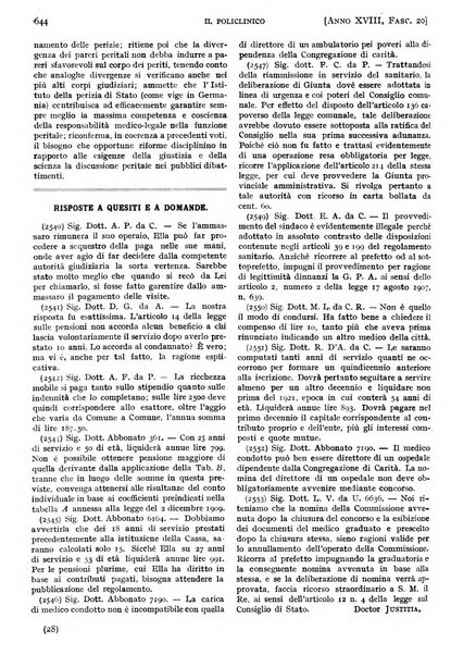 Il policlinico. Sezione pratica periodico di medicina, chirurgia e igiene