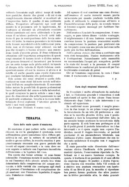 Il policlinico. Sezione pratica periodico di medicina, chirurgia e igiene