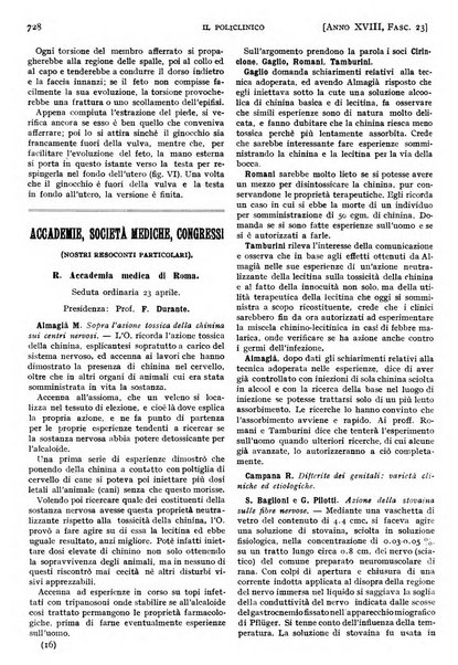 Il policlinico. Sezione pratica periodico di medicina, chirurgia e igiene