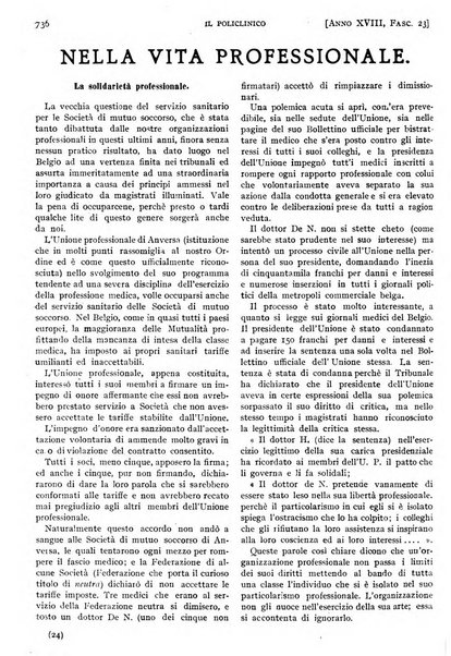 Il policlinico. Sezione pratica periodico di medicina, chirurgia e igiene