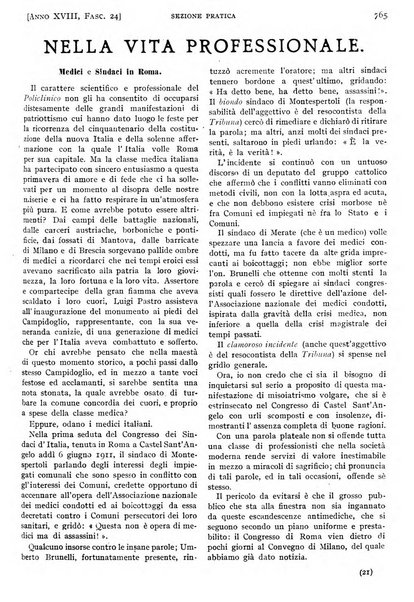 Il policlinico. Sezione pratica periodico di medicina, chirurgia e igiene