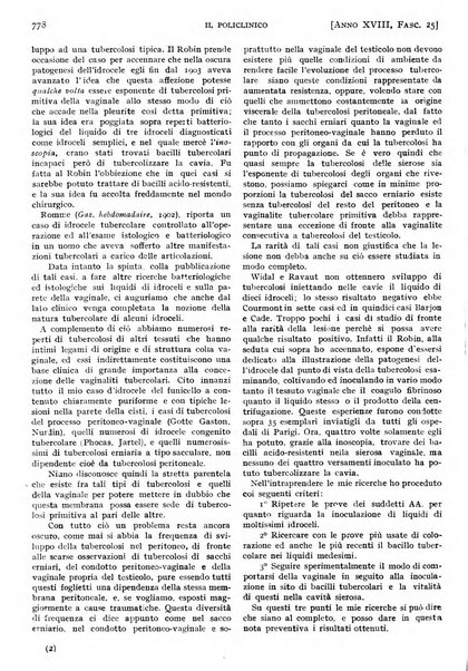 Il policlinico. Sezione pratica periodico di medicina, chirurgia e igiene