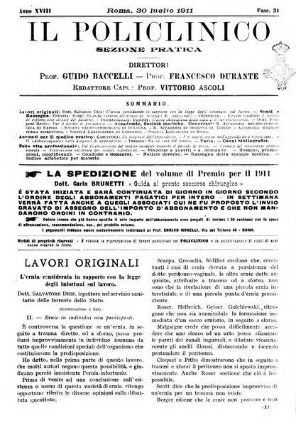 Il policlinico. Sezione pratica periodico di medicina, chirurgia e igiene