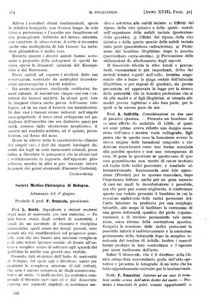 Il policlinico. Sezione pratica periodico di medicina, chirurgia e igiene