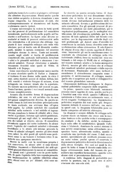 Il policlinico. Sezione pratica periodico di medicina, chirurgia e igiene