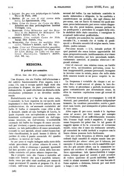 Il policlinico. Sezione pratica periodico di medicina, chirurgia e igiene