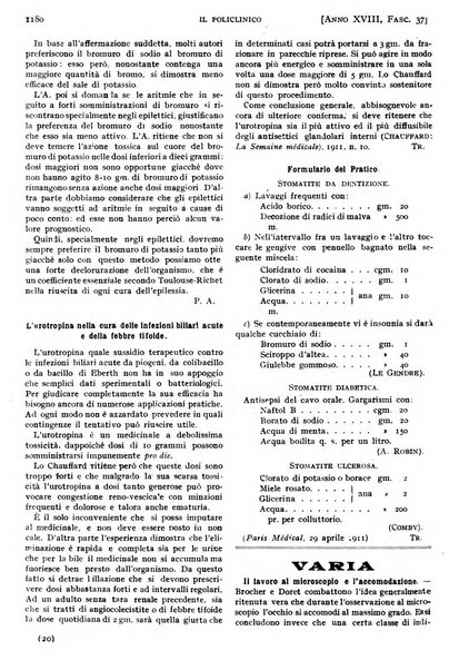 Il policlinico. Sezione pratica periodico di medicina, chirurgia e igiene