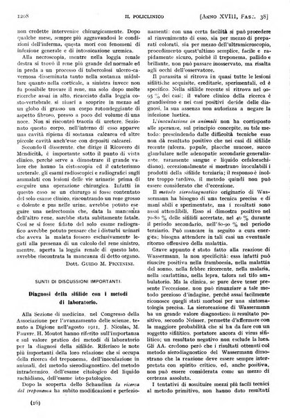 Il policlinico. Sezione pratica periodico di medicina, chirurgia e igiene