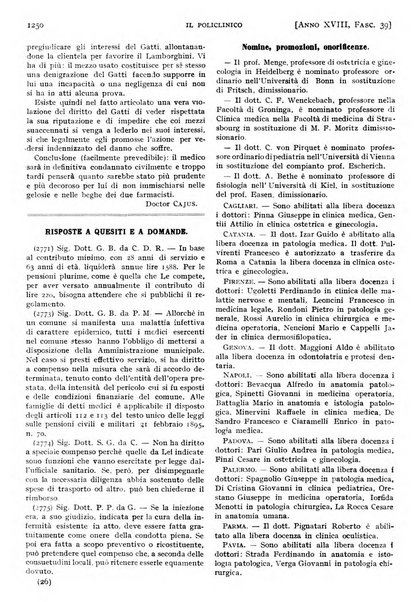 Il policlinico. Sezione pratica periodico di medicina, chirurgia e igiene