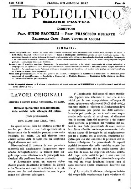 Il policlinico. Sezione pratica periodico di medicina, chirurgia e igiene